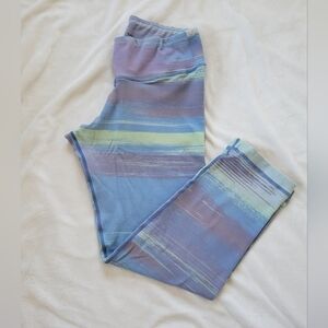 Nikibiki sport blue, purple, green tie dye capri legging S